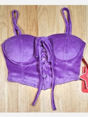 New✨️Plush Corset Crop Top